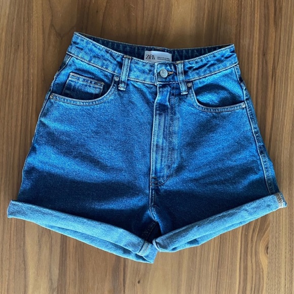 ZARA - Blue denim shorts - Picture 4 of 8